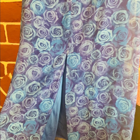 Jessica Howard Blue Roses Long Dress - Picture 4 of 5